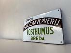Emaille Reclamebord Stoomververij Posthumus Breda, Antiek en Kunst, Antiek | Emaille, Ophalen of Verzenden