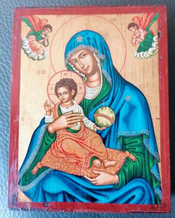 Mooie kopie van een religieus icoon, van de Maagd Maria met. beschikbaar voor biedingen