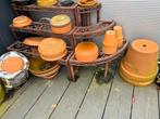 Terracotta bloempotten, Tuin en Terras, Bloempotten, Gebruikt, Rond, Terracotta, 40 tot 70 cm