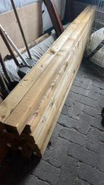 Paal vierkant grenen geïmpregneerd 6,8/6,8/240cm, Doe-het-zelf en Verbouw, Hout en Planken, Geïmpregneerd, Grenen, Ophalen of Verzenden