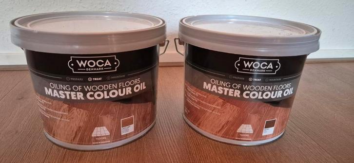 2x Woca Master Colour Olie 2.5L Nieuw, Doe-het-zelf en Verbouw, Verf, Beits en Lak, Nieuw, Beits, Minder dan 5 liter, Overige kleuren