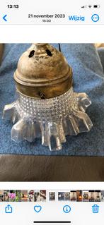 Frans hanglampje met glazen rokkapje, antiek., Antiek en Kunst, Antiek | Lampen, Ophalen of Verzenden