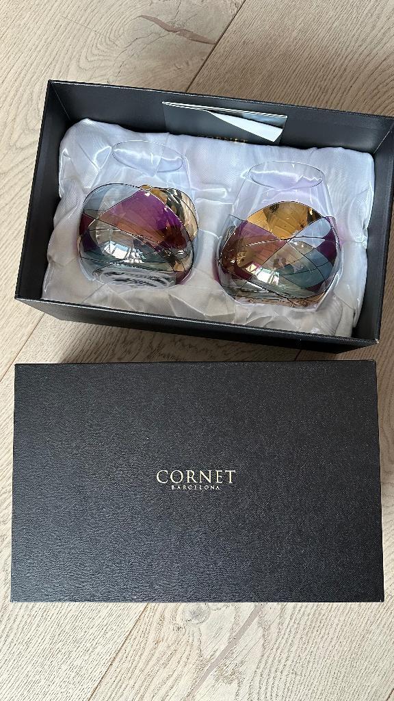 Cornet Wine Goblets, Set of 2, Huis en Inrichting, Keuken | Servies, Nieuw, Glas of Glazen, Overige stijlen, Glas, Ophalen