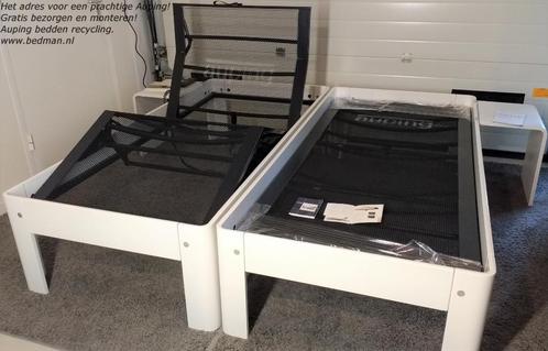 2 Prachtige eenpersoons Auping bedden. Gratis bez/monteren!, Huis en Inrichting, Slaapkamer | Bedden, Zo goed als nieuw, Tweepersoons