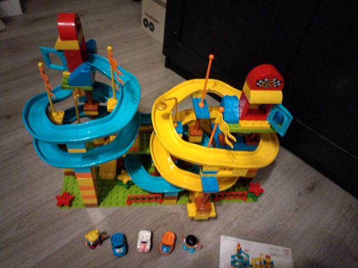 Grote Bouwstenen Set - Racebaan - Waving Slide Smoneo, Kinderen en Baby's, Speelgoed | Bouwstenen, Gebruikt, Overige merken, Ophalen of Verzenden