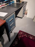 Vintage Bureau Gispen blauw/ grijs, Ophalen, Gebruikt