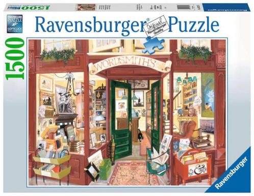 Ravensburger: Wordsmiths Boekenwinkel 1500 Stukjes, Hobby en Vrije tijd, Denksport en Puzzels, Nieuw, Legpuzzel, 500 t/m 1500 stukjes