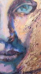 Fantasie Portret met Bladgoud, Ophalen of Verzenden