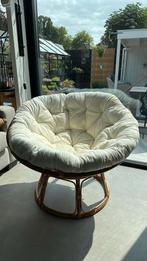 Rotan loungestoel Papasan, Huis en Inrichting, Ophalen, Gebruikt, Wit, Riet of Rotan