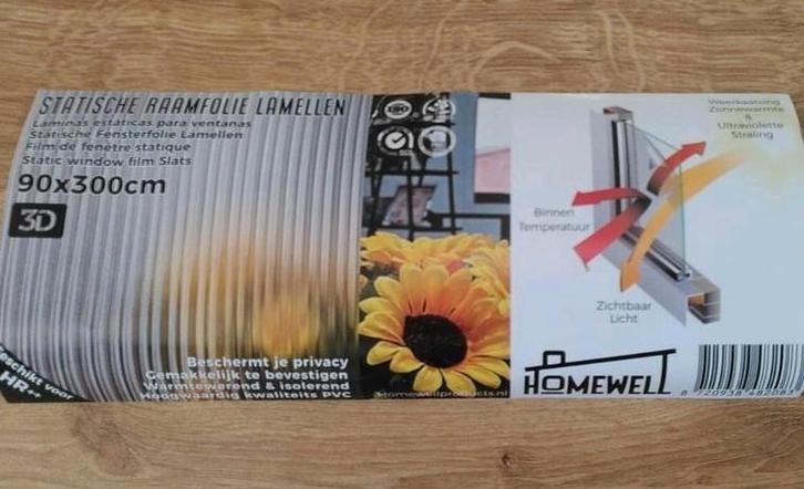 Homewell Raamfolie HR++ 70x200 - Isolerend & Zonwerend, Huis en Inrichting, Stoffering | Gordijnen en Lamellen, Nieuw, 200 cm of meer