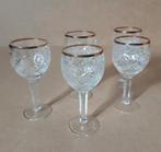 borrelglaasjes, kristal, Russisch geslepen., Ophalen of Verzenden, Gebruikt, Borrel- of Shotglas