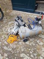 Compressor  compleet, Doe-het-zelf en Verbouw, Compressors, Ophalen, Gebruikt, 6 tot 10 bar, 25 tot 100 liter