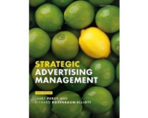 Strategic Advertising Management 9780198835615, Boeken, Studieboeken en Cursussen, Zo goed als nieuw, HBO, Beta, Verzenden
