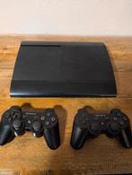 PS3 super slim met 2 controllers, Spelcomputers en Games, Ophalen of Verzenden, Gebruikt, Met 2 controllers, Super Slim