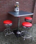FIFTIES SIXTIES AMERIKAANSE BARKRUKKEN BEL AIR BAR TAFEL, Huis en Inrichting, Barkrukken, Ophalen, 60 tot 90 cm, Met voetsteun