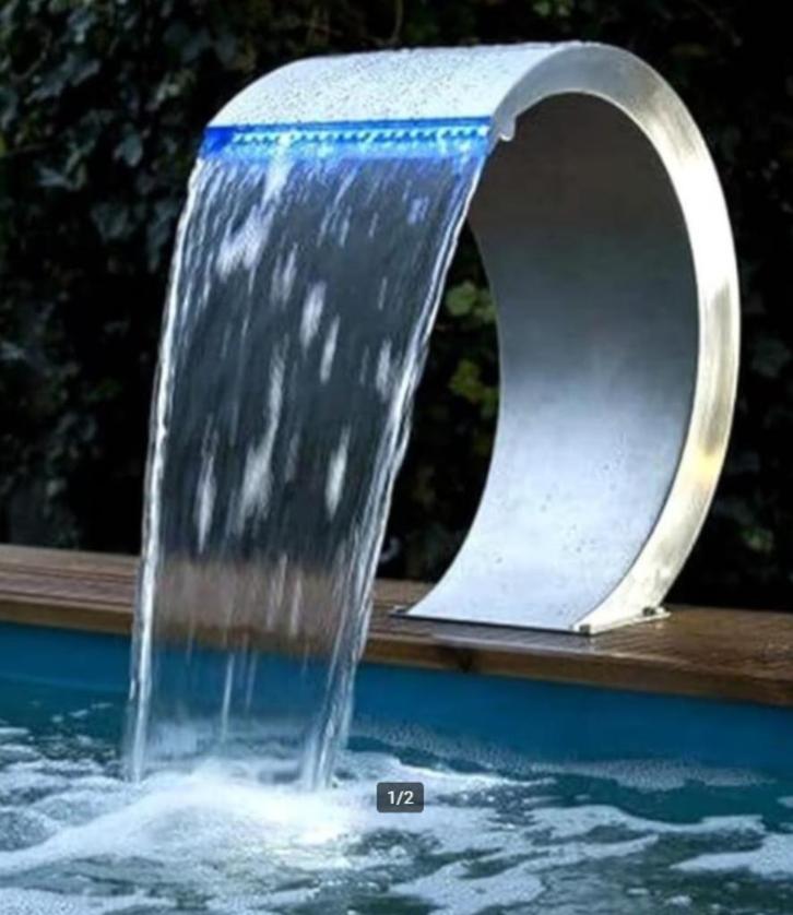 RVS zwembad waterval fontein, Tuin en Terras, Waterpartijen en Fonteinen, Nieuw, Waterval, Rvs, Ophalen
