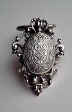 Antieke Franse verzilverde jurk-clip rond 1900, Antiek en Kunst, Ophalen of Verzenden