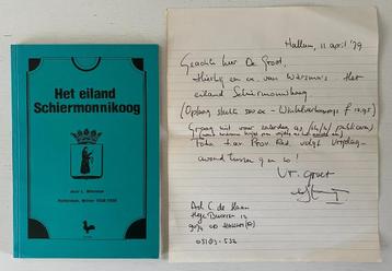 Het eiland Schiermonnikoog - L. Wiersma + brief beschikbaar voor biedingen
