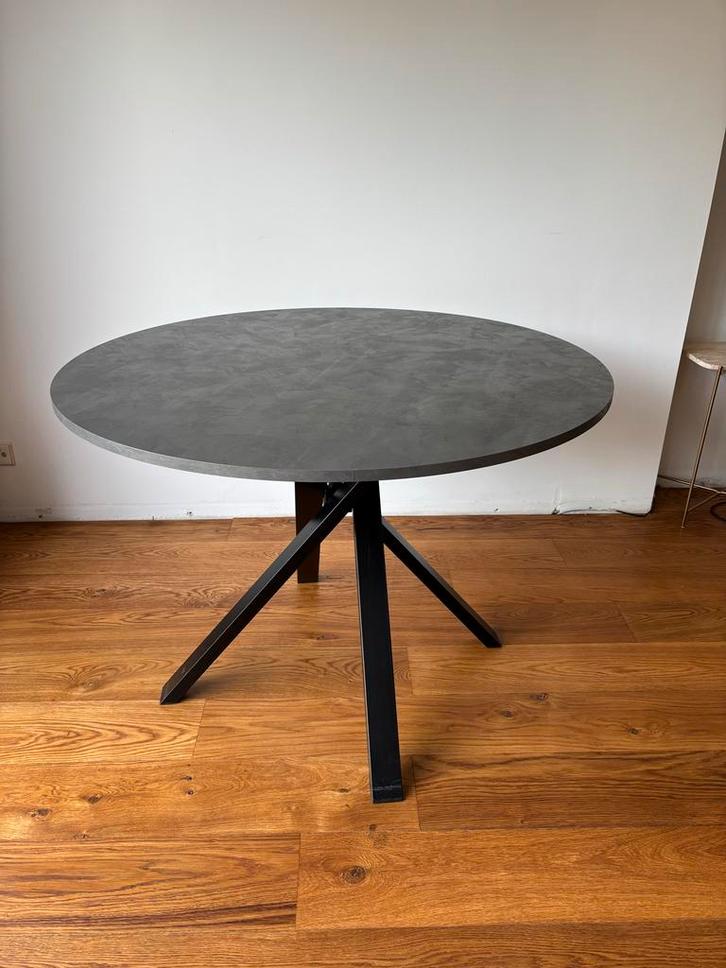 IKEA Mariedamm Ronde Eettafel - Donkergrijs, Huis en Inrichting, Tafels | Eettafels, Gebruikt, 100 tot 150 cm, 100 tot 150 cm