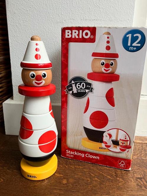 Brio houten stapeltoren / stapelclown, Kinderen en Baby's, Speelgoed | Houten speelgoed, Gebruikt, Overige typen, Ophalen of Verzenden