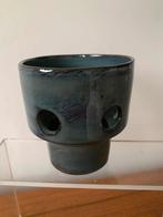 Vintage ongebruikt keramisch waxinelicht groen-blauw Potters, Overige materialen, Nieuw, Ophalen of Verzenden, Minder dan 25 cm