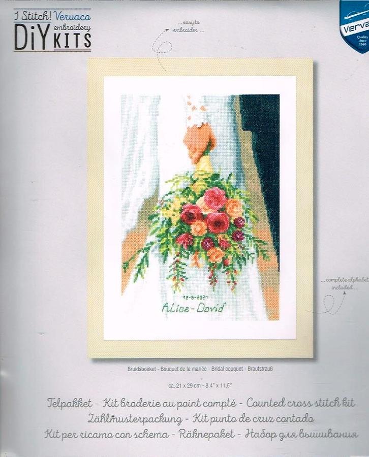 Cado vervaco borduurpakket  huwelijk  bruidsboeket, Hobby en Vrije tijd, Borduren en Borduurmachines, Nieuw, Borduurpakket, Handborduren