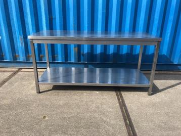 RVS solide werktafel voor Buitenkeuken - Keuken - Werkplaats beschikbaar voor biedingen