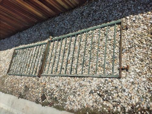 Metalen Tuinpoort 2-delig  ca. 325x80, Tuin en Terras, Tuinhekken en Hekwerk, Gebruikt, Sierhekwerk, IJzer, Ophalen