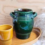 Groen geglazuurde oude pot kruik, Antiek en Kunst, Ophalen of Verzenden