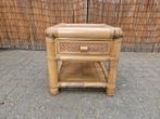 Vintage Bamboe Nachtkastje Boheemse Stijl Jaren 70, Huis en Inrichting, Slaapkamer | Nachtkastjes, Ophalen of Verzenden, Minder dan 45 cm