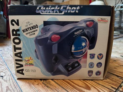 Quickshot Aviator 2 joystick voor de Nintendo NES, Spelcomputers en Games, Spelcomputers | Nintendo NES, Zo goed als nieuw, Met 2 controllers