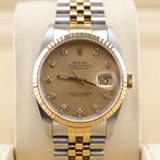Rolex Datejust 36mm – Ref. 16233 – Champagne diamond dial, Ophalen, Staal, Rolex, Polshorloge