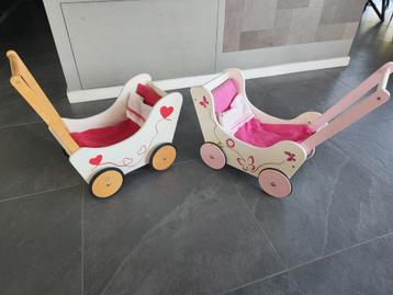  Poppenwagens rood en roze beschikbaar voor biedingen