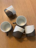 Franse Espresso Kopjes - Set van 5, Gebruikt, Keramiek, Ophalen of Verzenden, Effen