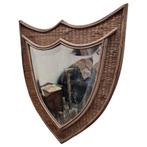 Spiegel in de vorm van een schild, begin 20e eeuw, Huis en Inrichting, Woonaccessoires | Spiegels, Minder dan 50 cm, Gebruikt