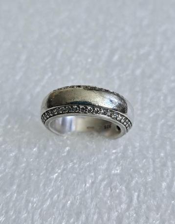Maat 16,5 - TI SENTO zilveren (925) ring met veel ZIRKONIA'S beschikbaar voor biedingen