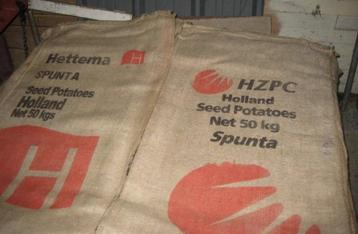24 grote jute zakken  beschikbaar voor biedingen