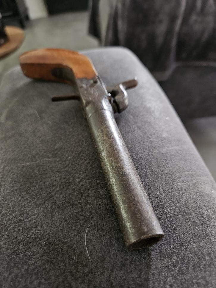 Antiek Percussie Pistool ca. 1850, Antiek en Kunst, Antiek | Overige Antiek, Verzenden