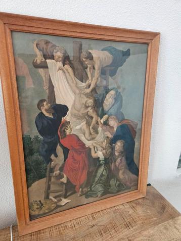 Oude..antieke religieuze prent beschikbaar voor biedingen