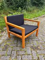 Teak houten lounge stoel / fauteuil, Huis en Inrichting, Stoelen, Gebruikt, Bruin, Eén, Hout