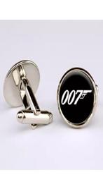 Set manchetknopen Zwart met Zilver 'James Bond 007' -NIEUW-, Nieuw, Overige materialen, Ophalen of Verzenden, Verzilverd