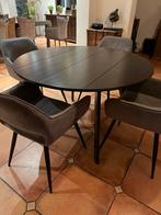 Tafel + vier stoelen, Huis en Inrichting, Tafels | Eettafels, Ophalen, Zo goed als nieuw, Vier personen, 100 tot 150 cm