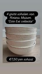 Riviera Maison Cote Est Saladeschalen - 4 stuks, Ophalen of Verzenden, Zo goed als nieuw, Overige stijlen