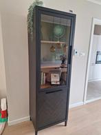 Set; zwarte vitrinekast/tv meubel Sugi ban gamma (Zitmaxx), Ophalen, Minder dan 50 cm, Glas, Zo goed als nieuw