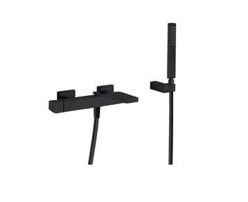 TRES SLIM BADKRAAN MET HANDDOUCHESET MAT ZWART beschikbaar voor biedingen