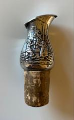 Oude verzilverde schenktuit met Hollands tafereel, Antiek en Kunst, Ophalen of Verzenden
