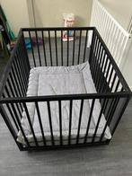 Babybox Zwart met Matras & Kleed, Kinderen en Baby's, Boxen, Ophalen, Gebruikt