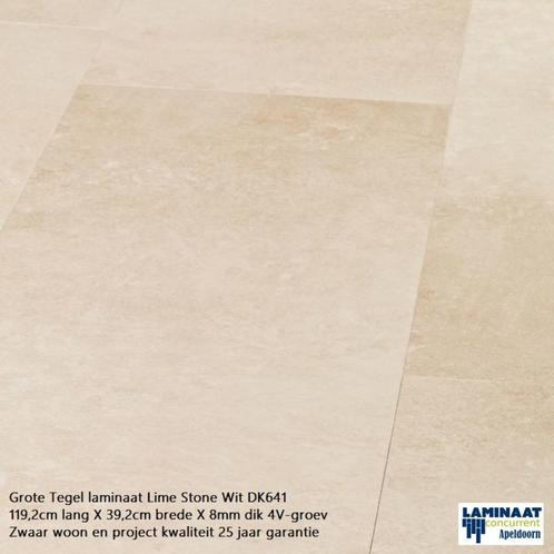 Grote Tegel Laminaat Lime Stone Travertin 119cm lang X 39cm, Huis en Inrichting, Stoffering | Vloerbedekking, Nieuw, Laminaat