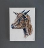 Schilderij Bok/Geit op hout, Verzenden
