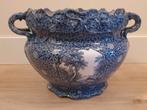 Grote antieke Vaas met Blauw Decor, Ophalen